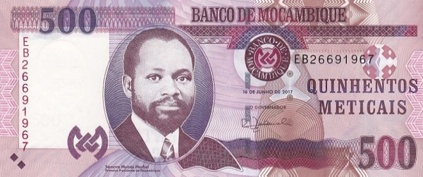 P153b Mozambique - 500 Meticais (2017)